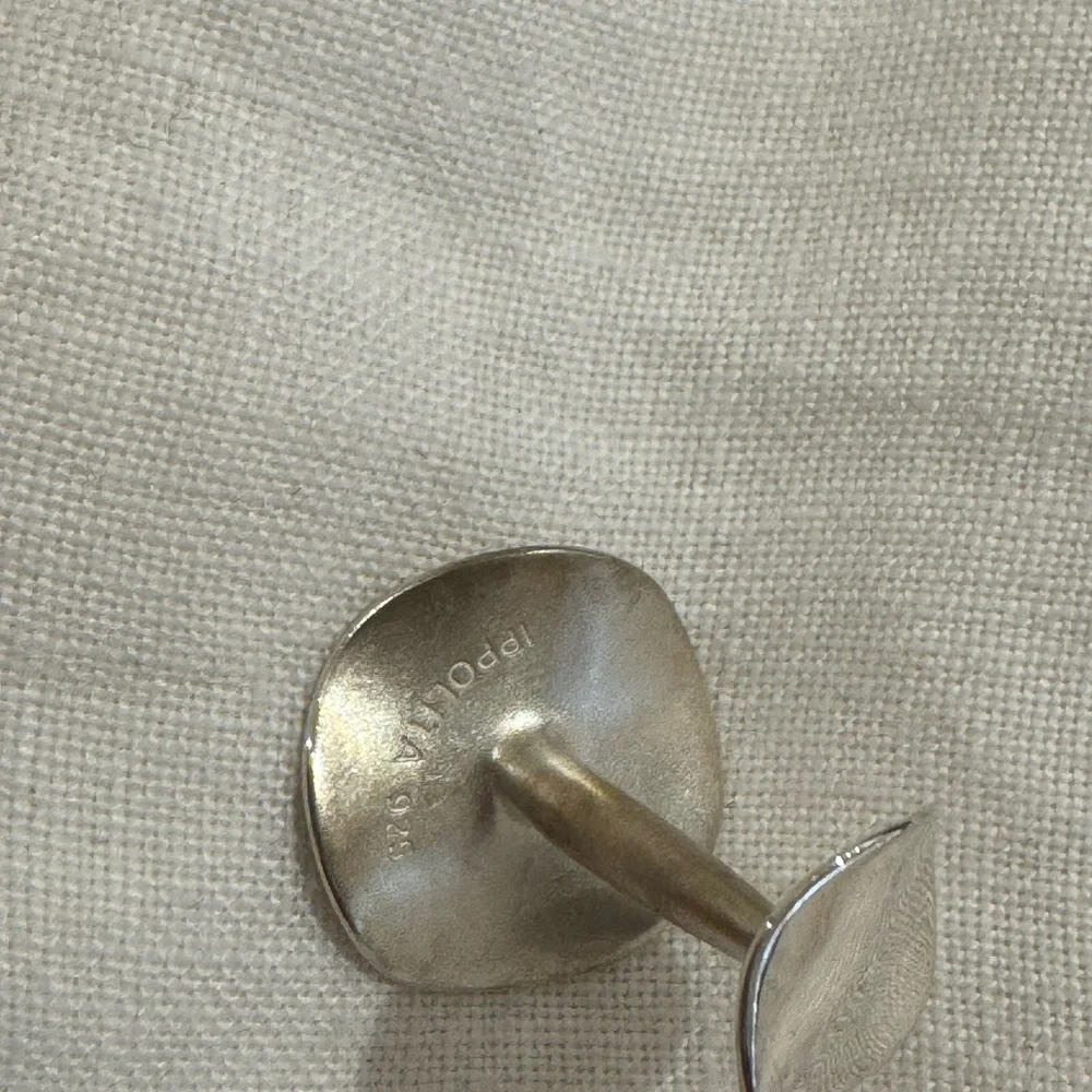 IPPOLITA Stering Silver Mens Cufflinks Wavy Disc Disk .925 New! $325. dustbag